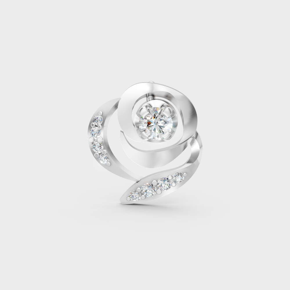 High-Polish 950 Platinum Round-Cut Lab Diamond Pendant For A Brilliant Look